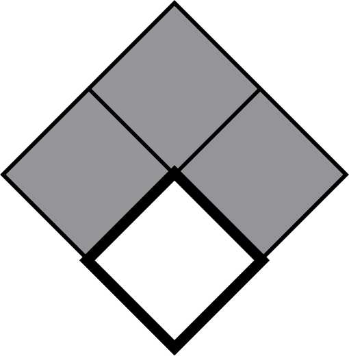 NFPA Diamond with the white diamond highlighted and the others grayed out